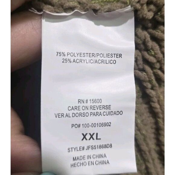 NWT Mason‎ & Belle Olive Cable Knit Pom Pom Sweater Women's size XXL - Picture 9 of 9